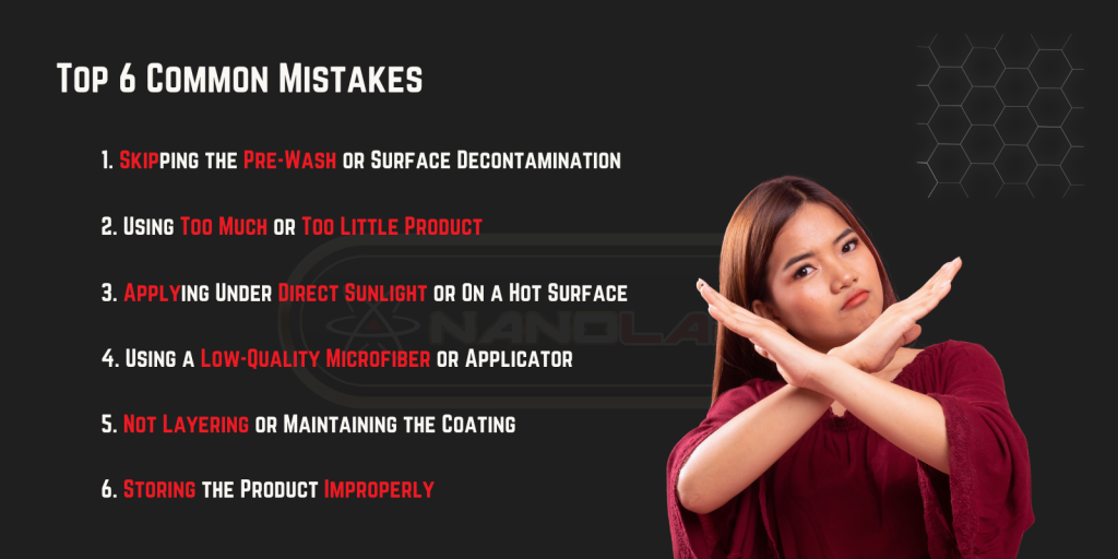 The 6 Common mistake when using water coating on cars.