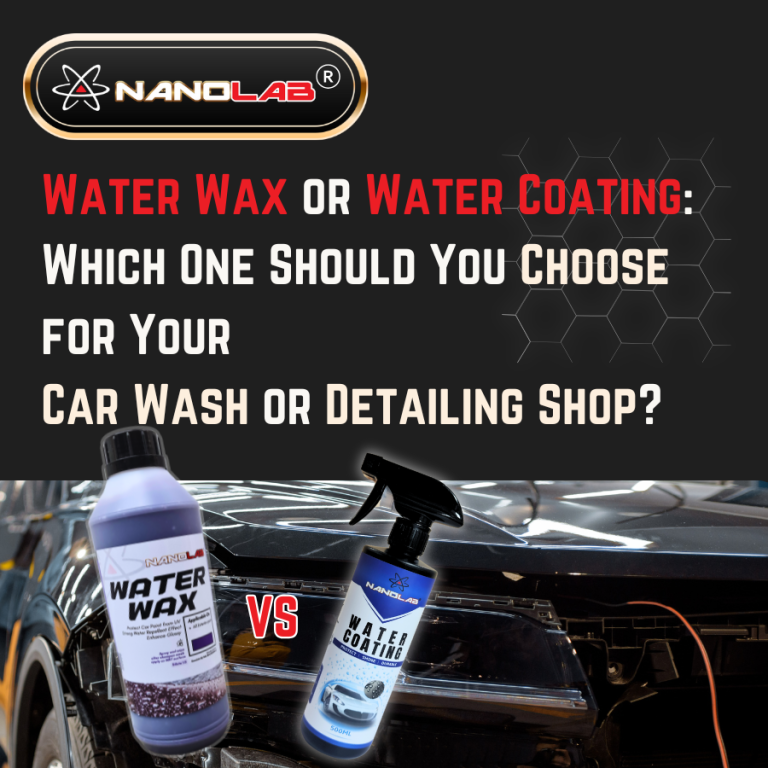 Nanolab water wax and water coating comparison, car wash shine and protection.