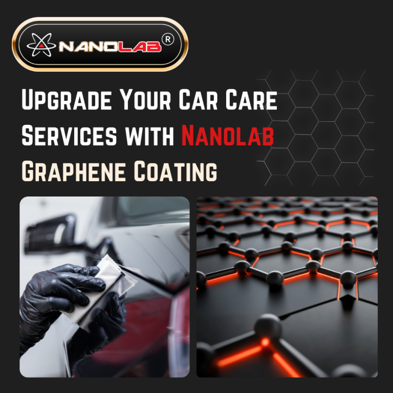 Nanolab Graphene Coating for car wash and detailing shops in Malaysia, premium nano surface protection with ultra-gloss, high durability, and hydrophobic performance.