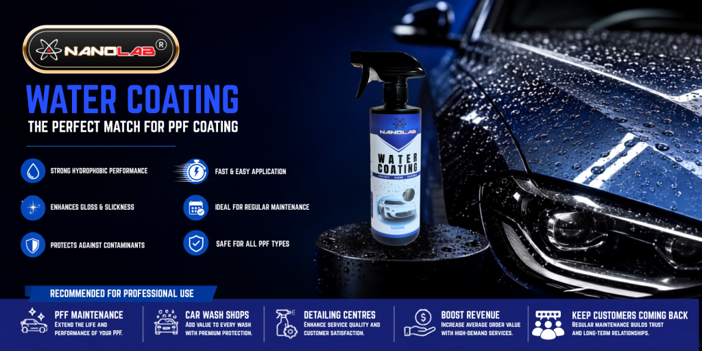 Image shows why nanolab water coating is one of the best product work well on PPF coating.